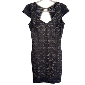 Lulus Sequin Bodycon Lace Cocktail Dress